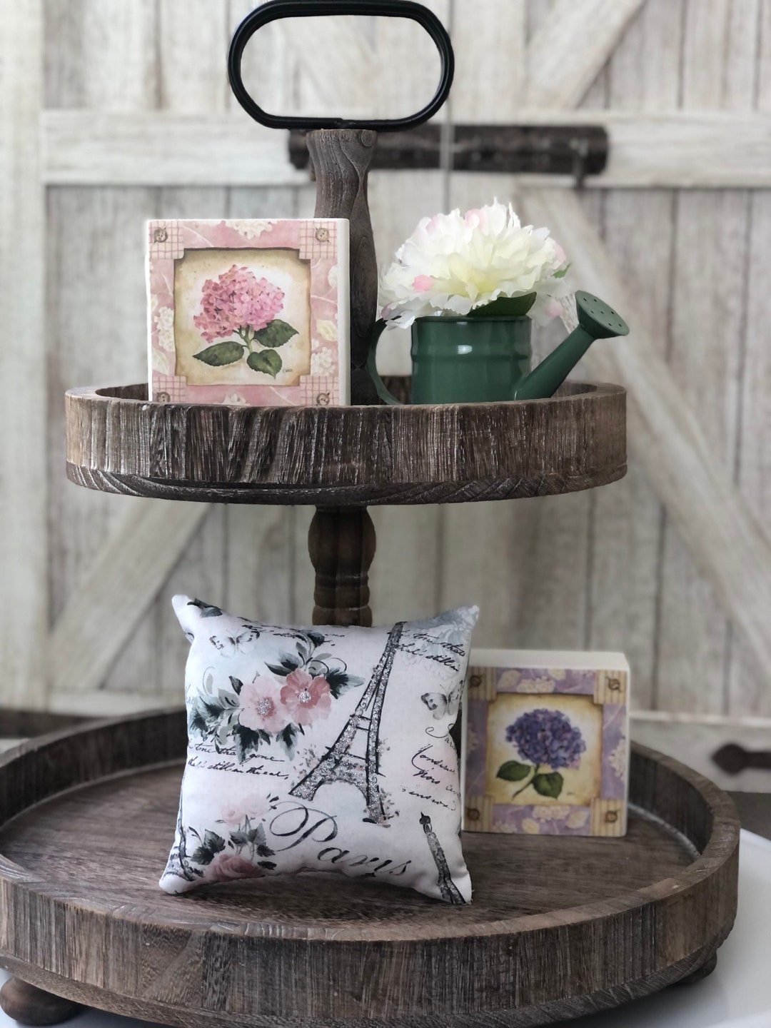 Mini almohada de París, decoración de bandeja escalonada, decoración  rústica francesa, decoración de bandeja, decoración francesa vintage, mini 