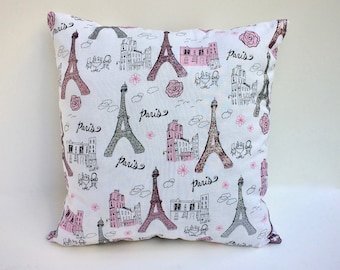 Paris Throw pillow, Paris pillow, French Country Decor, French Pillow, Eiffel Tower pillow, sparkle pillow, French decor, decorative pillow