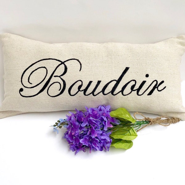 Boudoir pillow, french script pillow, french county decor, french boudoir decor, farmhouse decor, french pillow, chic French decor,