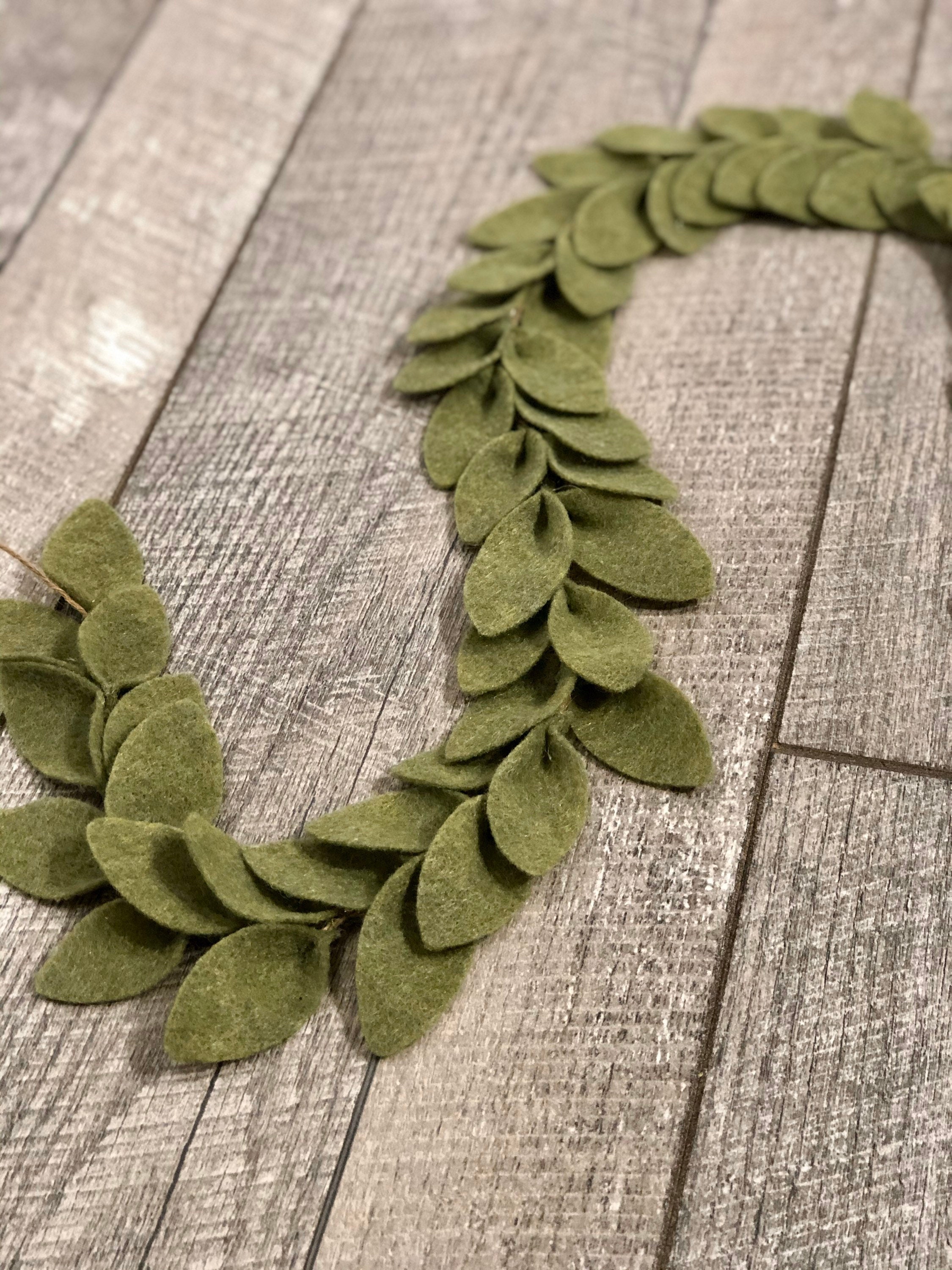 Felt Leaf Garland Felt Garland Leaf Garland Decor Farmhouse Etsy