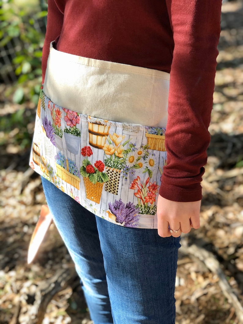 Floral Gardening Half Apron - Thumbnail 3