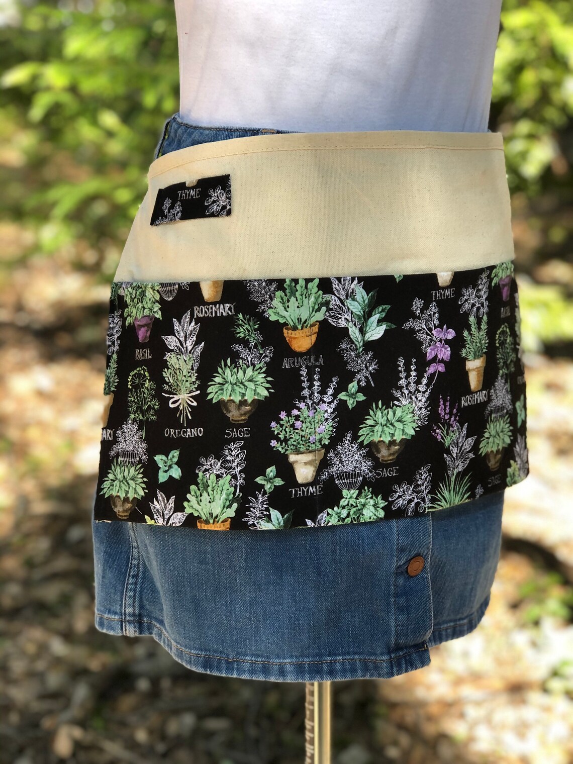 Herb Gardening Apron Garden Apron with Pockets Gardening Etsy