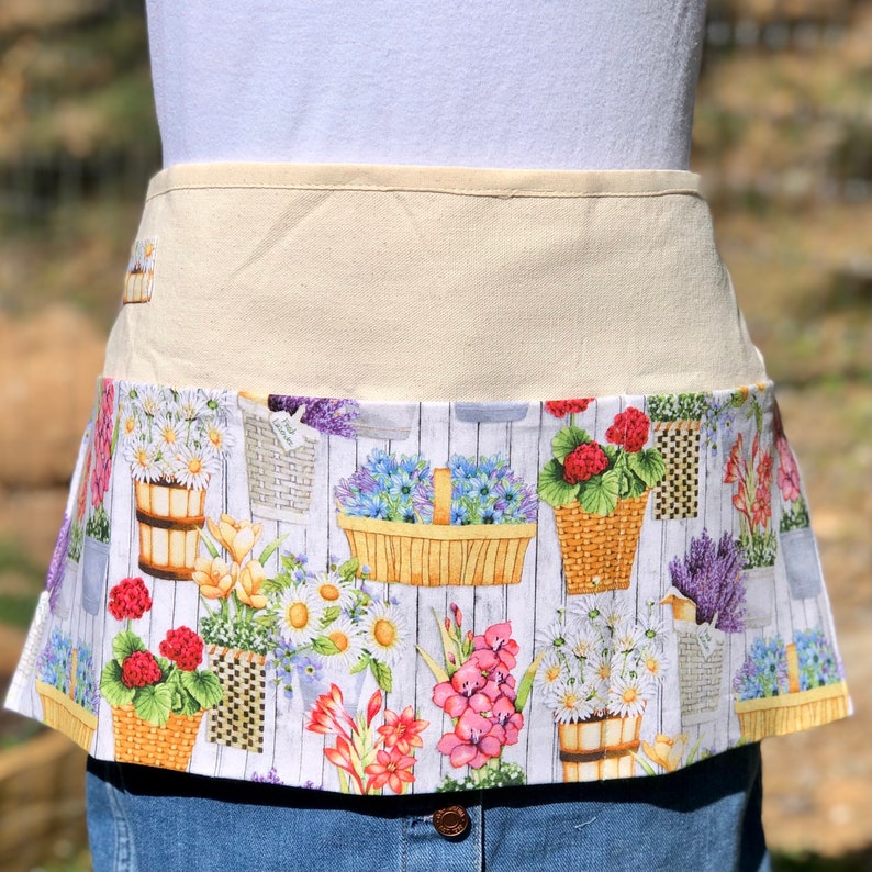 Floral Gardening Half Apron