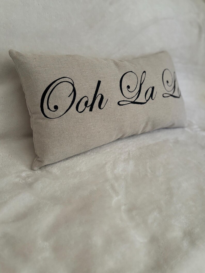 Ooh La La Pillow, french country throw pillow, french farmhouse pillow, french country decor, throw pillow, country decor, cottage decor image 2