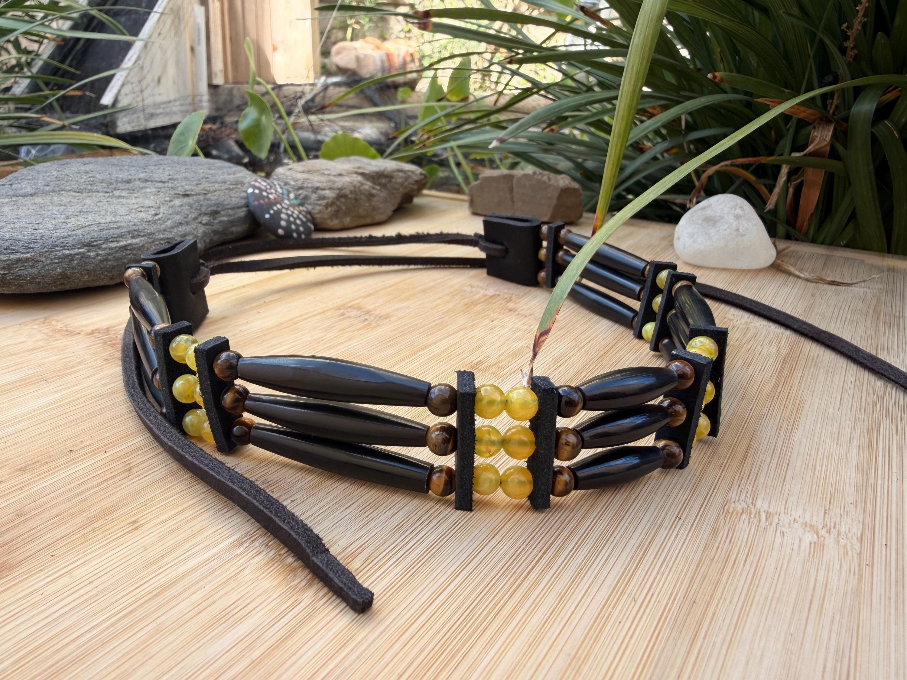 3 Row Bone Choker Native - Etsy
