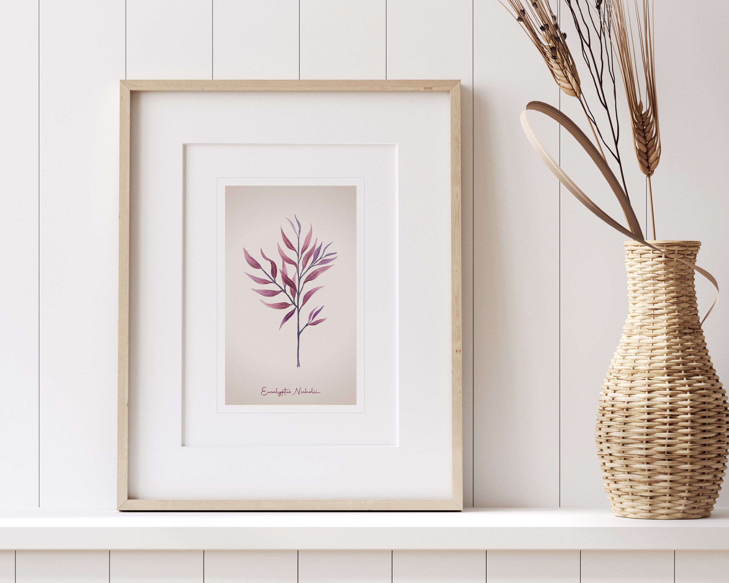 Botanical Prints Burgundy Wall Art Burgundy Wall Decor Set Etsy UK