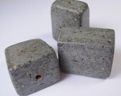 recycled beads, nugget beads, large beads, grey beads, grey jewelry, jewelry making, jewelry design, RCY16GY