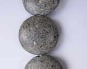 recycled beads, round flat beads, wood beads, grey beads, jewelry making, jewelry design, necklace design, RCY08GY