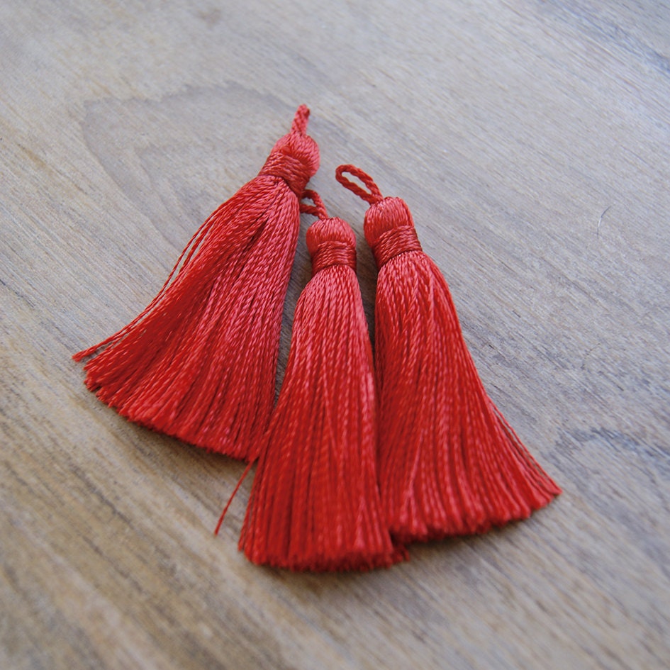 Red tassel quality tassel large tassel jewelry making Etsy