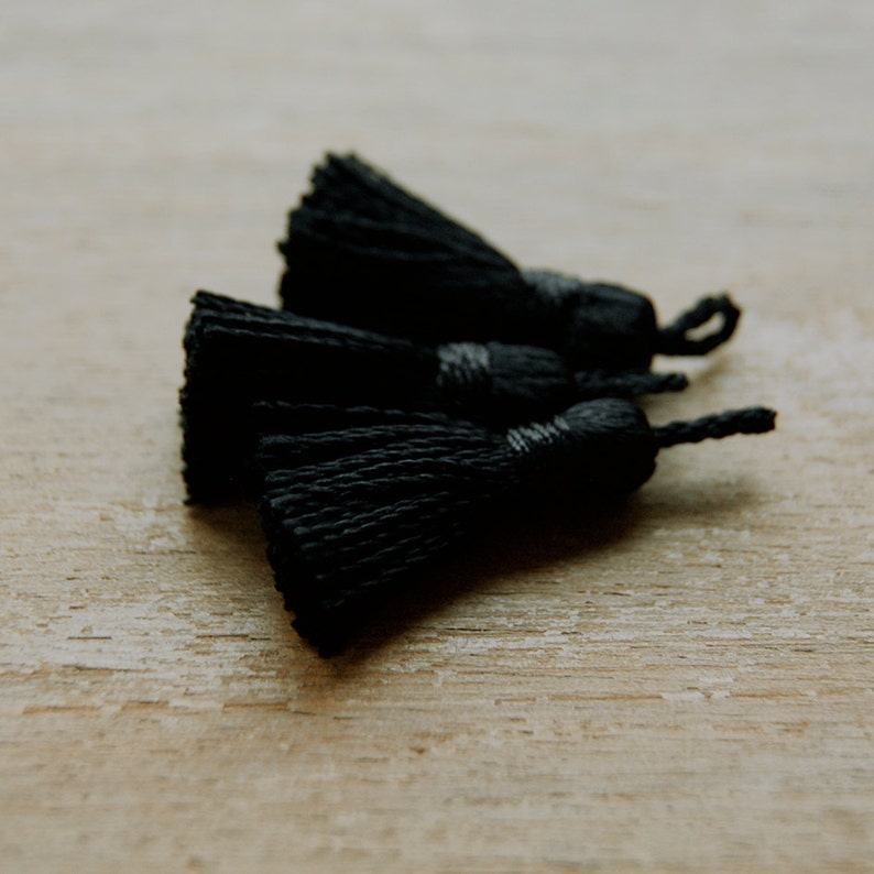 Black tassel 25cm tassel 1 or 3 or 10 units pack tassels Etsy