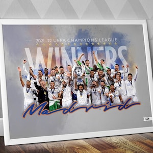 Real Madrid Champions League Winners / Champions League / Madrid Print / Madrid Poster / Real Madrid / Hala Madrid / Real Madrid Art