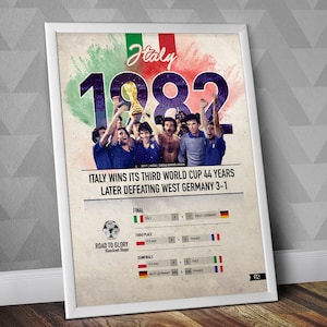 1982 World Cup Winners / Italy National Team / Italy 1982 / World Cup Print / Italy Print / Azzura / Italy Football / Italy Poster / Italy