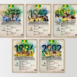 Brasil Pentacampeão Mundial Bundle / Brazil 5 times World Cup Champions Bundle / 20% OFF / Brazil Champions / All Brazil World Cups Bundle 