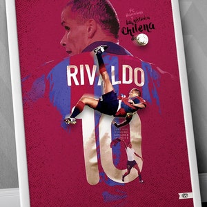 La Histórica Chilena de Rivaldo - FC Barcelona / Rivaldo / FC Barcelona / Football Print / Soccer Print / Champions League / Brazil / Spain