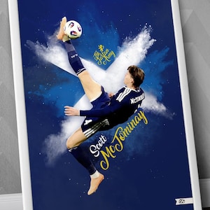 Pôster da Seleção Escocesa de Futebol com Scott McTominay – O Exército Tartan