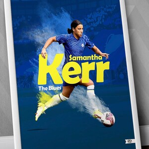 Samantha Kerr - Chelsea FC / Sam Kerr Print / Sam Kerr Poster / The Blues / Football Poster / Football Print / Chelsea Print / Chelsea FC