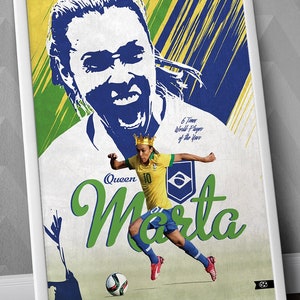 Queen Marta - The Queen of football / Marta Print / Marta Brazil Poster / Football Posters / Soccer Posters / Soccer Prints / Marta Art