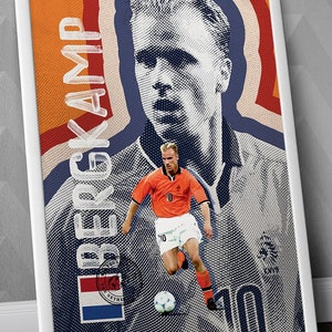 Dennis Bergkamp - Netherlands National Team / Bergkamp / Bergkamp Print / Bergkamp Poster / Football Print / Soccer Print / Bergkamp Art