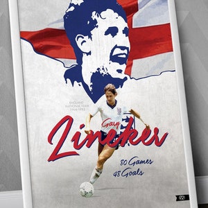 Gary Lineker England National Team Football Art Print