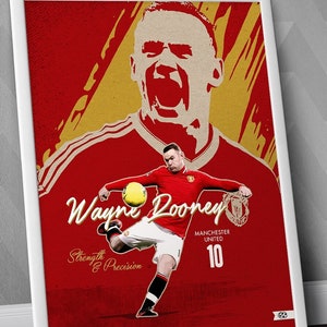 Wayne Rooney - Manchester United FC / Wayne Rooney Print / Wayne Rooney Poster / Football Print / Soccer Print / Manchester United Art