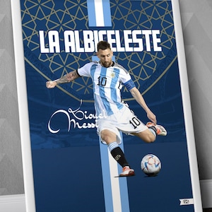 Lionel Messi - Argentina National Team / Lionel Messi Poster / Lionel Messi Print / La Albiceleste / Messi / Messi Argentina / Messi Art