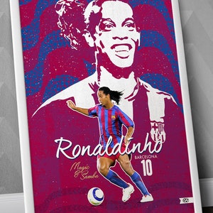 Ronaldinho / Ronaldinho Gaúcho / FC Barcelona / Ronaldinho Poster / Ronaldinho Print / Ronaldinho Art / Ronaldinho Barcelona / Ronnie Barça