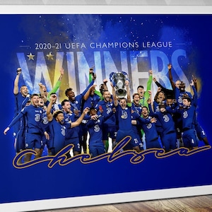 Chelsea Champions League Winners / Champions League / Chelsea Print / Chelsea Poster / Blues Print / Blues Poster / Chelsea Champions Print