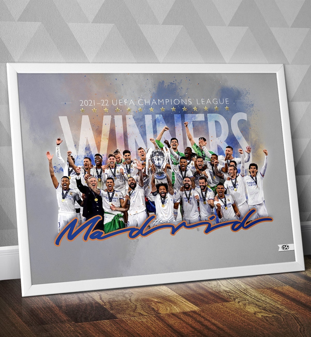 Real Madrid Champions League Print: 2022 Victory Poster