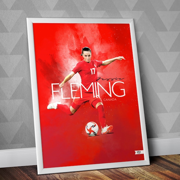 Jessie Fleming - Canada National Team / Jessie Fleming Poster / Canada Women's Soccer / Jessie Fleming Print / Canada Soccer / Canada