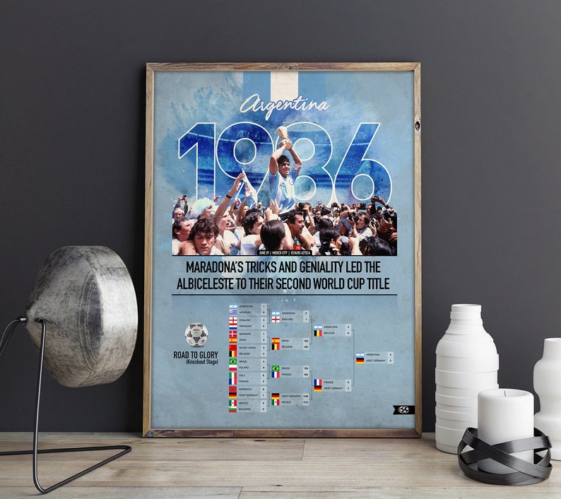 1986 World Cup Winners / Argentina National Team / Argentina | Etsy