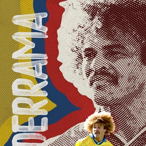 Carlos Valderrama Colombia National Team / Valderrama Print / Valderrama Poster / Valderrama Art / Football Print / Colombia Poster image 6