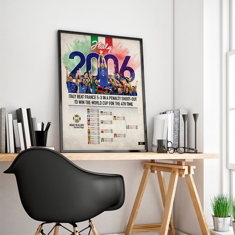 2006 Weltmeister / Italien National Mannschaft / Italien 2006 / WM Sieger / Italien Print / Azzura / Italien Fußball / Italien Poster / Italien Bild 3