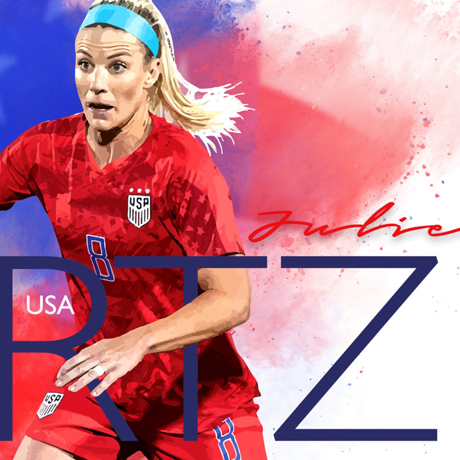 Julie Ertz USA National Team / Julie Ertz Print / USA / NWSL | Etsy