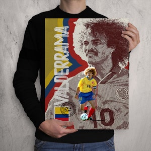 Carlos Valderrama Colombia National Team / Valderrama Print / Valderrama Poster / Valderrama Art / Football Print / Colombia Poster image 2