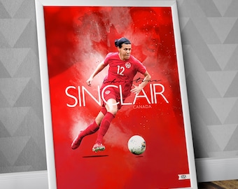 Christine Sinclair - Canada National Team / Christine Sinclair Poster / Christine Sinclair Canada / Christine Sinclair Print / Canada Soccer