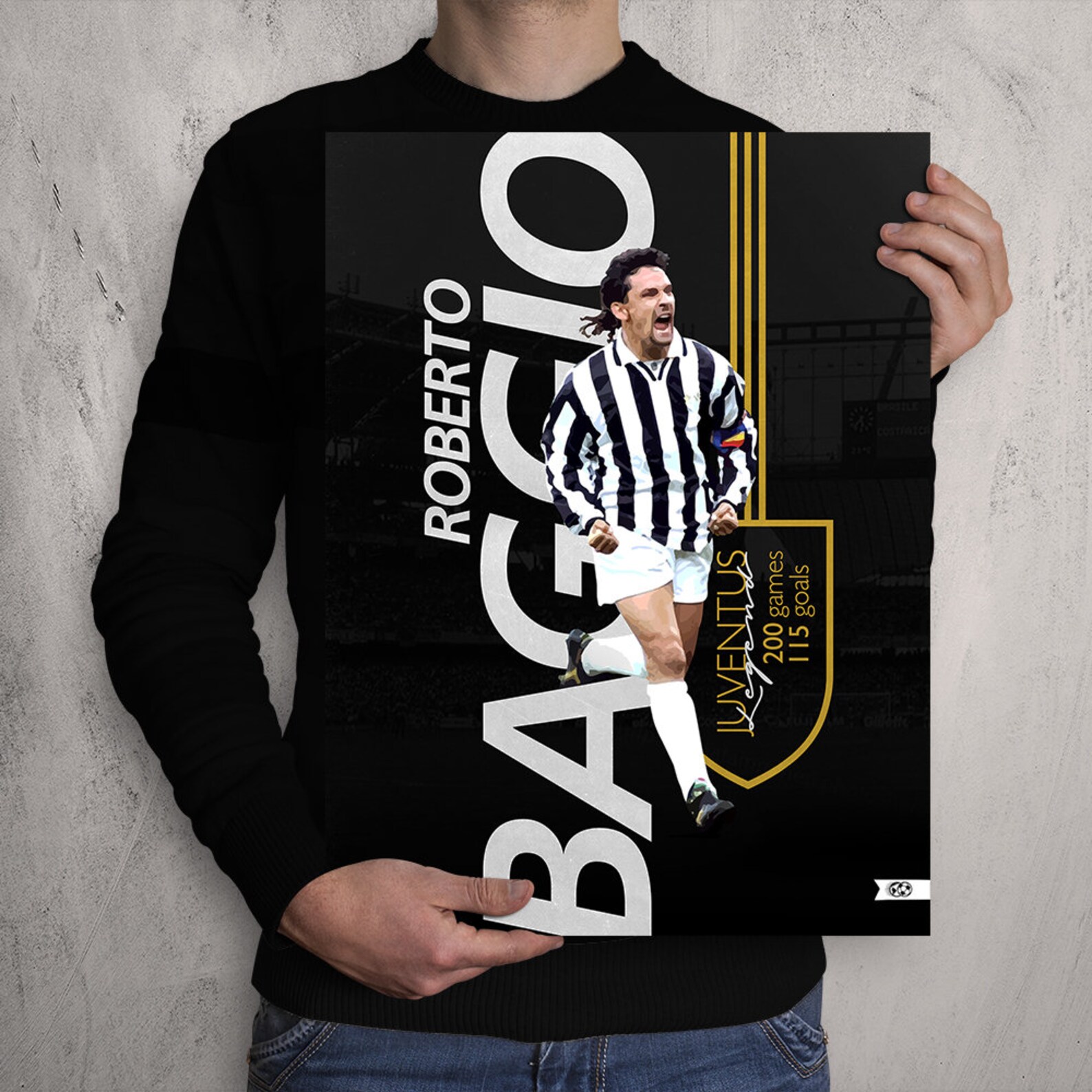 Poster Magazine Intrepido - Roberto Baggio (Juventus) Et Riedle (Lazio) - Vintage Italie