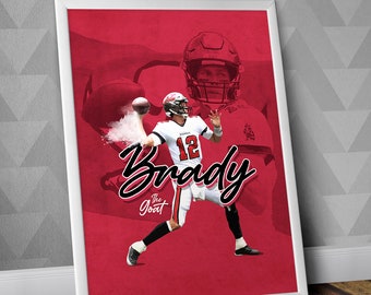 Tom Brady - Tampa Bay Buccaneers / Buccaneers Poster / American Football Posters / Tom Brady Poster / Tom Brady Print / Tom Brady Buccaneers