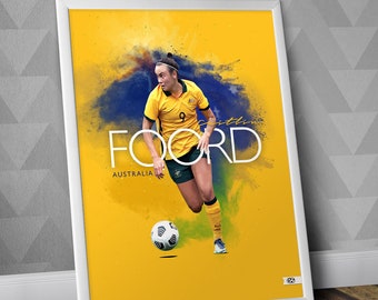 Caitlin Foord - Australia National Team / Caitlin Foord Print / Caitlin Foord Australia / Caitlin Foord Poster / The Matildas Art / Matildas