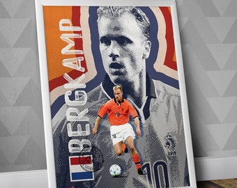 Dennis Bergkamp - Netherlands National Team / Bergkamp / Bergkamp Print / Bergkamp Poster / Football Print / Soccer Print / Bergkamp Art