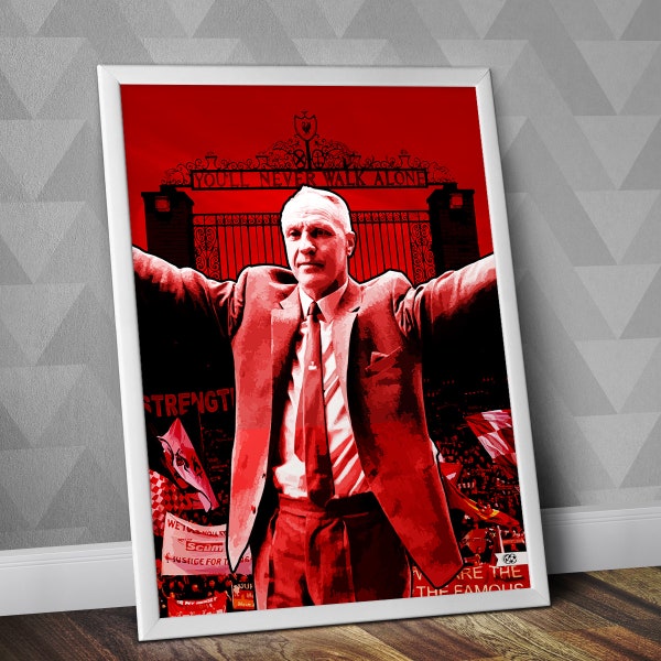 Bill Shankly Poster / Shankly Gates Print / Bill Shankly Print / YNWA / Bill Shankly Liverpool / Bill Shankly Art / Liverpool Poster