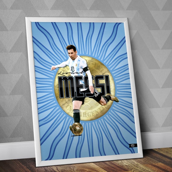 Lionel Messi Argentina World Cup Futbol Soccer Jersey Poster FREE US SHIPPING 