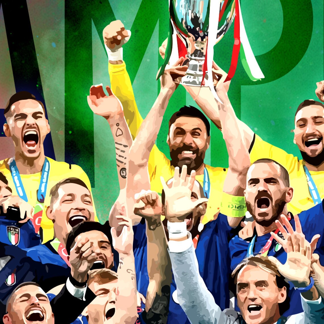 Italy Champions / Italy National Team / Azzurri / Euro 2020 / Etsy