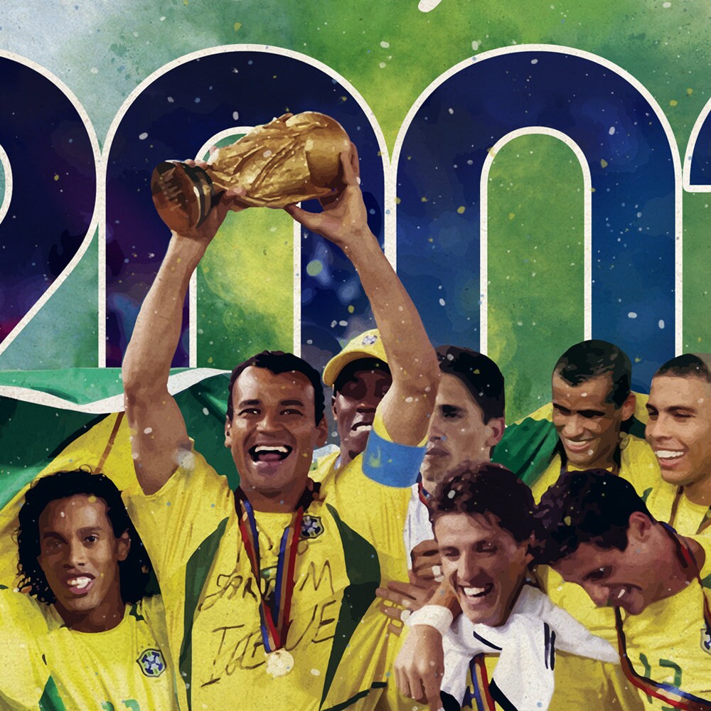 Brazil - 2002 World Cup Champions, 8x10 Team Photo