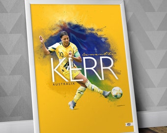 Samantha Kerr - Australien National Mannschaft / Sam Kerr Print / Sam Kerr Australien / Sam Kerr Poster / The Matildas Art / Australien Fussball Poster