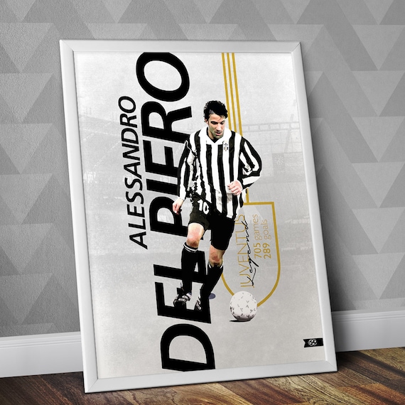 Alessandro Del Piero Juventus Lengend / Del Piero Poster / Del Piero Print  / Juve Gift / Football Print / Soccer Poster / Juve Poster 