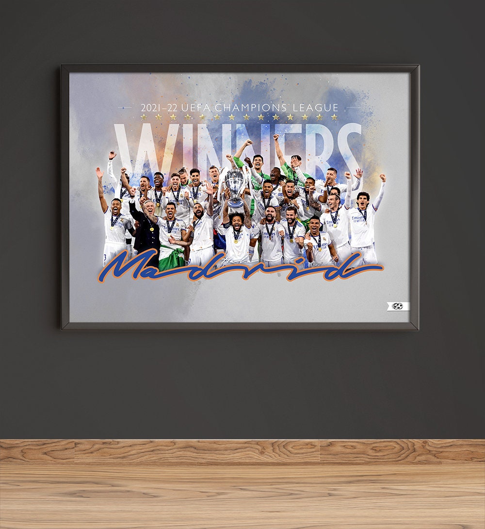 Real Madrid Champions League Winners / Champions League / Madrid Print / Madrid  Poster / Real Madrid / Hala Madrid / Real Madrid Art 