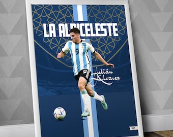 Julián Álvarez - Argentina National Team / Julián Álvarez Poster / Julián Álvarez Print /  La Albiceleste / Julián Álvarez Argentina