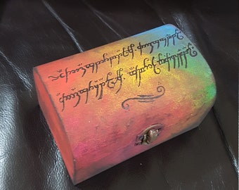 Lord of the rings themed mini box, jewelry box, trinket, box, the hobbit, Tolkien,