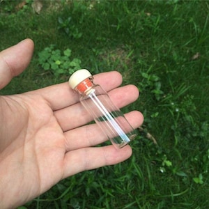 14ml  22*60*12.5mm 100pcs Transparent Glass Jars with Hardwood Empty Glass Bottles Jars Containers