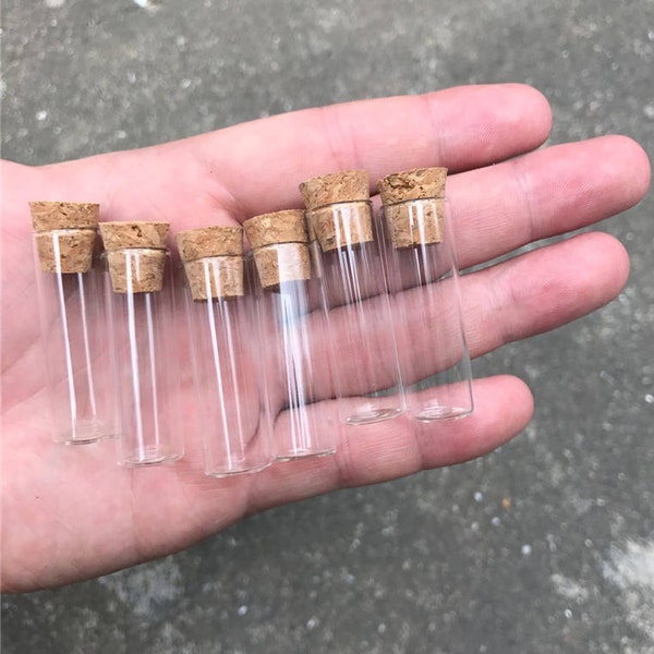 100pcs 13x40mm 2.5ml petites bouteilles de stockage en verre avec bouchon de liège affichage épices bocaux de safran alimentaire conteneur flacons transparents bocaux